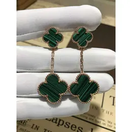 Four Leaf Clover Gold Plated Natural Agate Shell Earrings Designer Woman TP Quality Premium Gifts for Girlfriends AAAAA Official Replica