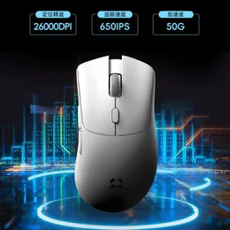 Mice Metaphyuni Metapanda Mouse Three Mode Usb 2.4g Bluetooth Wireless Mouse Paw3395 26000dpi Office Esport Gaming Mice Windows Gift 231208