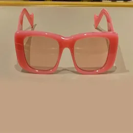 Dikdörtgen pembe güneş gözlüğü 0516 Sunnies unisex moda güneş gözlüğü occhiali da sole firmati gözlük aksesuarları UV400 koruma w305b