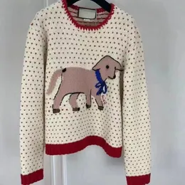 Tasarımcı Yüksek kaliteli Noel Örgü Sweater Moda Ekibi Boyun Uzun Kollu Karikatür Noel Tarzı Mizaç Lady Sweater
