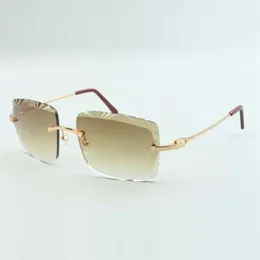 2022 Direct s high-quality cutting lens sunglasses 3524020 metal wires temples size 58-18-140mm234B