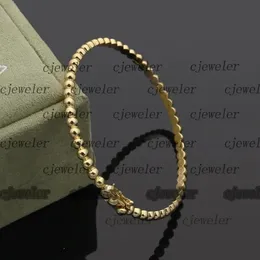 bedelarmbanden VC letter fijne versie van ronde kralenarmband 18K goud 925 zilver originele verpakking klavertje vier armbanden voor heren dames bijoux cjewelers-1