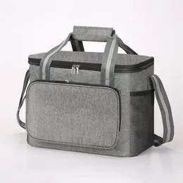 Sacos de armazenamento portátil saco de almoço térmico para mulheres homens oxford pano alimentos piquenique refrigerador caixas isoladas tote container199g