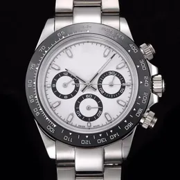 Orologi da uomo di alta qualità serie 116500LN-78590 quadrante bianco da 40 mm cinturino in acciaio inossidabile orologio meccanico automatico da uomo shiping337N