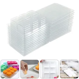 50 Stück Wax Melt Clamshell Molds Clear Empty Cube Tray For Soap Gift Wrap260r