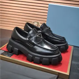 Top-Designer-Loafer für Herren, Monolith, schwarze Leder-Loafer, Gentleman-Kleiderschuhe, klobige Patent-Mokassins, Plateau-Penny-Sneaker, leichte Gummisohle