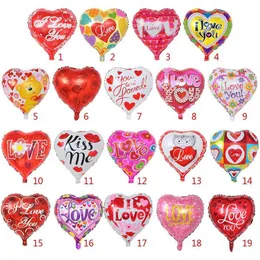 Balões de ar infláveis de 18 polegadas, formato de coração, balão de hélio, decoração de casamento, balões laminados, balões de amor, whole213k