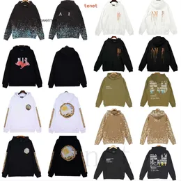 여성 Amirri Amiiri Amirl Amirlies와 Am Imiri 디자이너 패션 럭셔리 남성 Hoodie Hooded All Star Joing 스웨트 셔츠 패션 편지 Speckler Pullover Hoo JPU4