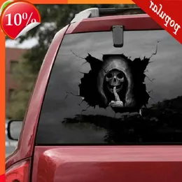 Nowy Halloween Skull Sticker Car Old Sandshield Horror Silent Atmosfhe Dokalowanie Auto Window Wall Festival Dekoracja