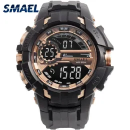 Relógio digital masculino esporte relógios à prova dwaterproof água smael relogio montre thock ouro preto grande relógio masculino automático 1610 wtach militar284w