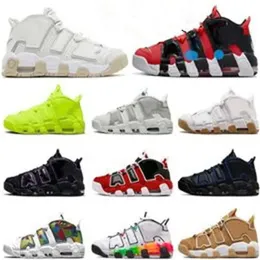 2024 Design Uptempos Basketball Shoes Women Mens Airs More Black White Varsity Red Premium Wheat Volt Total Orange Trains Sneaks All the Year Round