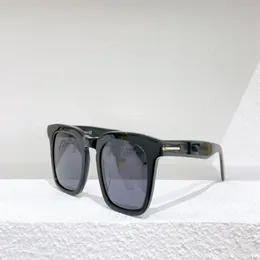 Dax Occhiali da sole quadrati neri lucidi grigi 0751 Sunnies Occhiali da sole moda per uomo occhiali da sole firmati Occhiali con protezione UV400 248B