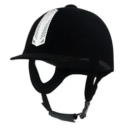 Capacetes de equitação LOCLE Capacete de equitação equestre respirável durável segurança meia capa capacetes de cavaleiro para homens mulheres crianças 52-62cm 231208