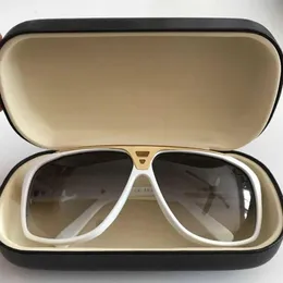 Óculos de sol unissex com evidências originais, óculos de sol preto estilo dourado para homens e mulheres247s