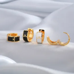 Klassiker Charm-Buchstabenohrringe Titanstahl Designer für Frauen Ohrstecker Luxusschmuck Hoop Mädchen Gold Großhandel nicht verblassen