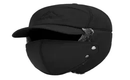 BeanieSkull Caps Trend Winter Thermal Bomber Hats Men Women Fashion Ear Protection Face Windproof Ski Cap Velvet Thicken Couple Ha8367560