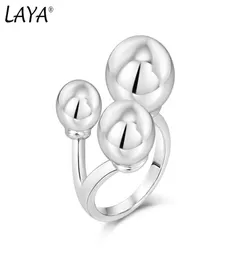 Kadınlar için Laya Ball Band Rings Real 925 STERLING Gümüş Yüzük Doğal Yaratıcı Tasarımcı En Kalite Bijoux Fine Jewelry 2022 Trend5270665