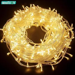 Snaren 10m 30m 50m LED-slinger Lichtslingers Kerstboom Fairy Licht Bruiloft Decoratie Waterdichte Tuin Binnen Buiten Lamp 337q