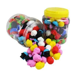 حاوية السيليكون DABS WAX Container 100pcs Can 3ml Skull Food Grade غير لاصقة التركيز Slick Bho Oil Storage JARS2728