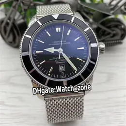 새로운 Superocean Heritage II AB2010121 42mm 블랙 다이얼 자동 남성 스테인레스 스틸 팔찌 신사 시계 고품질 WATC200D