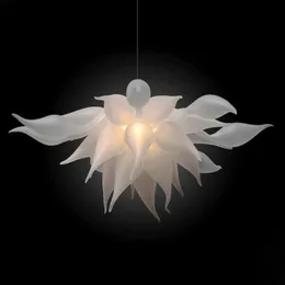 Lampade a sospensione satinate Lampadari in vetro soffiato bianco Luci da soffitto moderne italiane Lampadine a LED Lampadari Lampade a sospensione per Li304J