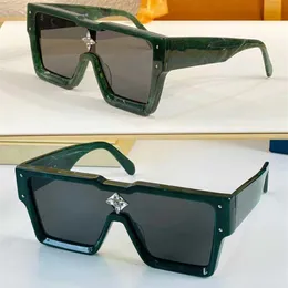 TOP Mens sunglasses Z1552W classic Green angular frame simple fashion shopping crystal decorative lens designer trendy brand glass228o