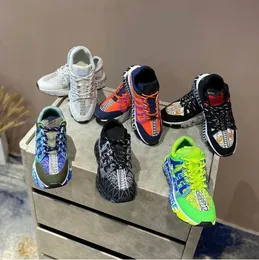 Tasarımcı Ayakkabı Trigreca Trainers Spor Sneaker Fütüristik Ayakkabılar İtalya Lüks Marka Ayakkabı Deri Sabitlikler Çift Ayakkabı Kauçuk Sole Tıknaz Eğitimler Boyut 35-45