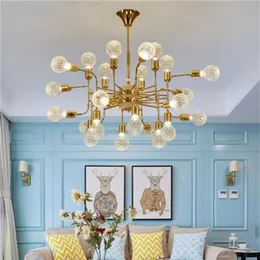 Скандинавский минималистичный хрустальный шар, люстра для гостиной, ресторана, магазина одежды, подвесные светильники, индивидуальные креативные люстры chandelie260c