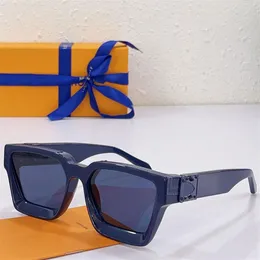 Gafas de sol Millionaire para hombre 96006 Marco de acetato azul marino Z1598W GAFAS DE SOL cuadradas para mujer compras fiesta vacaciones protección para los ojos d231k