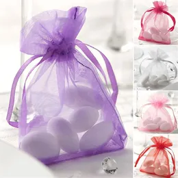 200 st Organza Bag Wedding Party Favor Decoration Present Wrap Candy Bags 7x9cm 2 7x3 5inch Pink Red Purple194s