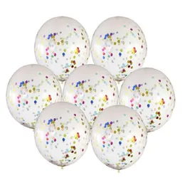 36 Inch Latex Balloons Giant Confetti Balloon Big Clear Inflatable Wedding Mariage Happy Brithday Party Decoration Favor290I