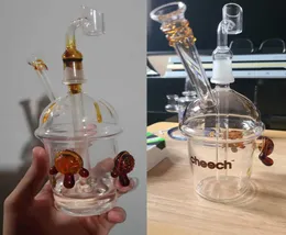 Cheech Cup Hosahs Tortoise Bong med Downstem Oil Rigs Bubber Water Pipe With Glass Banger 14mm Joint Bongs for Smoking1428527