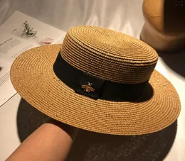 2022 Designer de luxe Bee Cap Bucket Hat Mode Hommes Femmes Ajusté Top Chapeaux Haute Qualité Paille Sun Caps chapeau 011294967