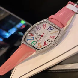 Orologio al quarzo da donna Tipo di bariletto Mueller Color Dreams Taglia 43 mm Set con diamanti Orologio alla moda nobile215l