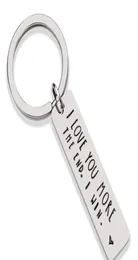 Party Favor Creative Keyrings Stainless Steel I Love You Most More The End I Win Couples Keychain Metal Key Holders Pa bbycGH bdes1382441