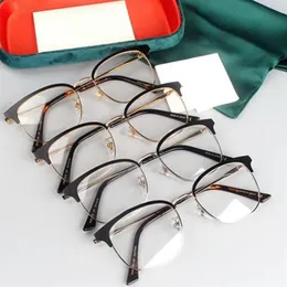 新しい高品質のG0413フレームメンズアイブロウメガネ軽量プランクメタルビッグスクエアフルリム処方眼鏡ゴーグル5248A