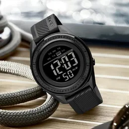 Deportes Electrónicos Hombres Reloj LED Semana Pantalla Impermeable Multifunción Correa Negra Digital Para Relogio Masculino 1638 Relojes de pulsera307N