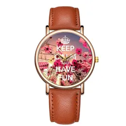 Armbandsur Fancy Flower Watch Women Watches Ladies 2021 Famous Female Clock Quartz Wrist Relogio Feminino Montre Femme253Z