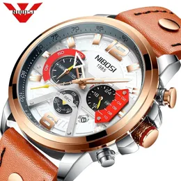 Nibosi nowy zegarek Mężczyzn marki mężczyzn sportowych zegarków kwarcowych man kwarcowy man Casual Military Waterproof Wind Watch Relogio Masculino233U