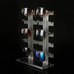 Okulary przeciwsłoneczne szklanki słoneczne pokazujące okulary stojaki plastikowe wystawy stojak na plastikową półkę wyświetlającą 255o