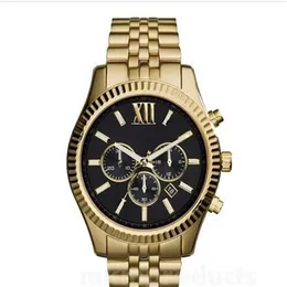 Lexington Chronograph Gold-tone Black Dial Mens Watch M8280 M8281 M8286 M8313 M8319 M8320 M8405 Original box Whole and Ret319a