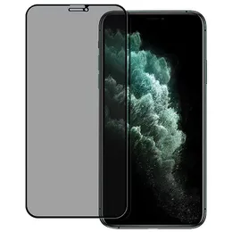 500 pz/lotto Privacy Vetro Nero Cover Morbida Protezione Dello Schermo Per iPhone 11 Pro XR XS Max X 8 7 6 Plus SE20 Pellicola Protettiva in vetro temperato per iphone 15 14 13 12 Mini