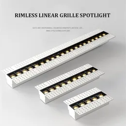 LED Çeşitli Lineer Izgara Spot Işığı Ana Aydınlatma Tasarımı Modern 5W 10W 20W Manyetik Gömülü Kurulum Lambası fikstürü272L