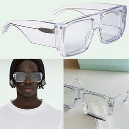 Óculos de sol de grife para homens OW40018U transparente fora da moda moda all-match estilo resistente ferramentas quadradas sentir templos largos super t255P