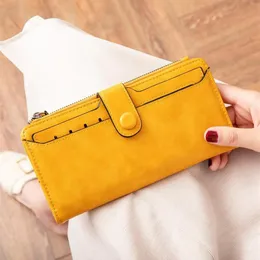 Long Wallet Women 2020 New Simple Multifunctional Folding Card Wallet Ladies Clutch Monederos Para Mujer Monedas Y Tarjetas306W