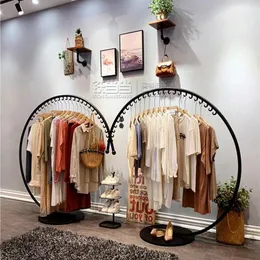 Cabides racks loja de roupas femininas rack de exibição pendurado zhongdao piso type256d