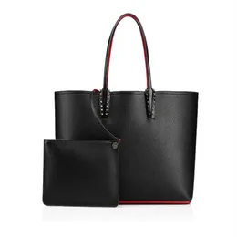 Women Fashion Bag Cabata Designer Totes Rivet äkta läderhandväskor Composite Famous Purse Shopping Bags317i