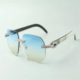 Occhiali da sole Direct s Endless Diamond 3524024 con aste in corno di bufalo misto, occhiali firmati misura 18-140 mm311V