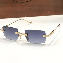 Nuovo design della moda piccoli occhiali da sole quadrati soffffffffers ii cornice senza cerchio templi sottili metalli sottili retro semplice stile esterno uv400 prot2430
