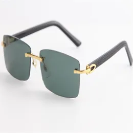 Designer Mens Women Rimless Black Plaid Plank Solglasögon 8200757 mode av hög kvalitet varumärke solglasögon transparenta ramar med CL309I